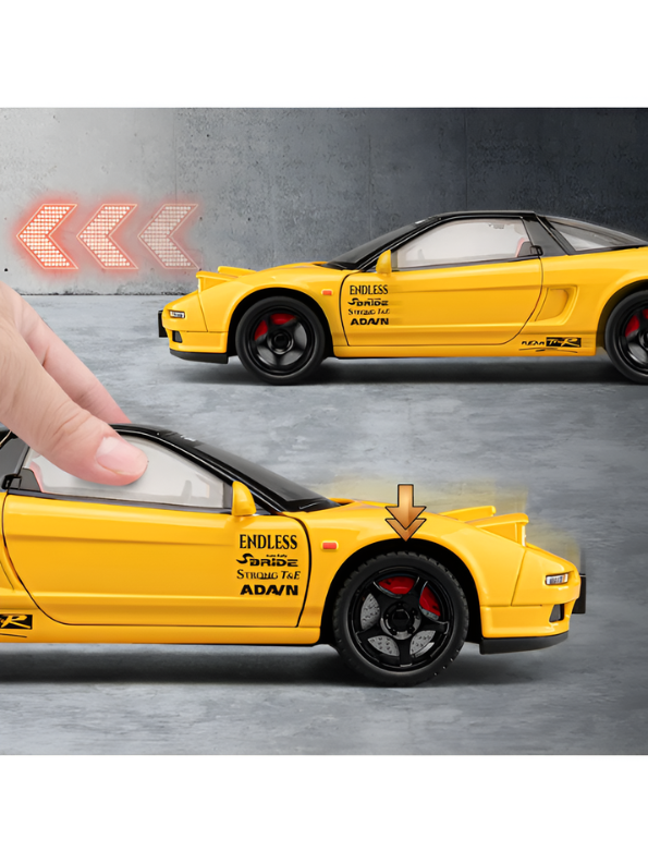1:22 Scale Honda NSX NA1 Diecast Alloy Model Car – Yellow Premium Realistic Collector’s Edition Sports Car Replica MD2582