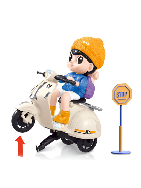 360° Rotating Electric Stunt Motorcycle Toy for Kids – Battery Operated Scooter with Dynamic Music, Dazzling LED Lights, and Automatic Wheel-Lifting Action – Ideal Gift for Boys & Girls Ages 3+ TV5780