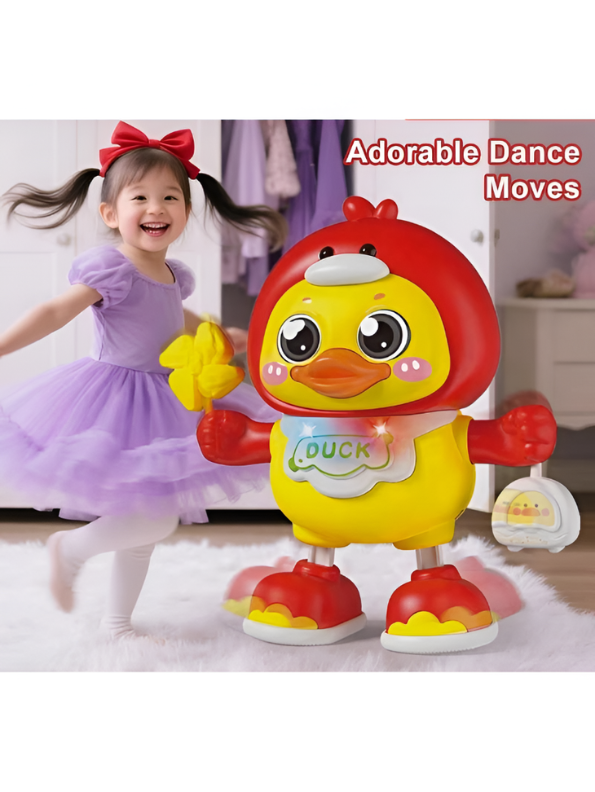 Interactive Dancing Duck Baby Toy with Music and Lights – Tummy Time Training & Early Educational Development Gear for Toddlers TV6272