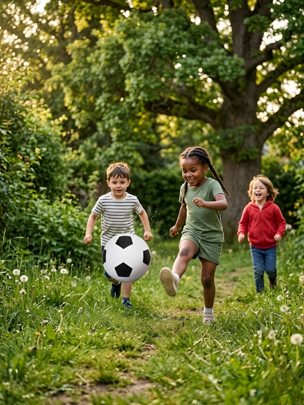 Classic Black and White Soccer Ball – Durable Training & Recreational Play Football for Kids and Adults TV3494