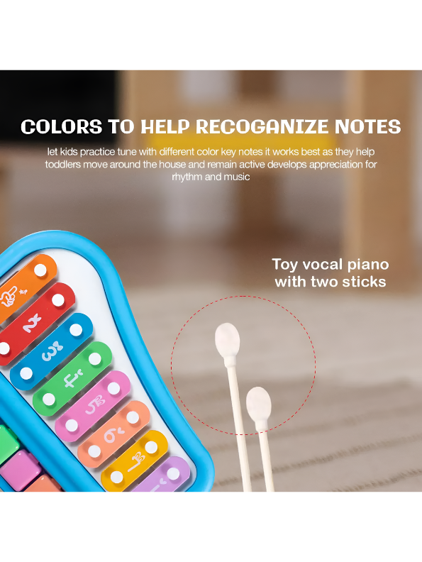 Toddler Xylophone and Piano Musical Toy – Educational Instrument for Kids 1+ Years TV4108