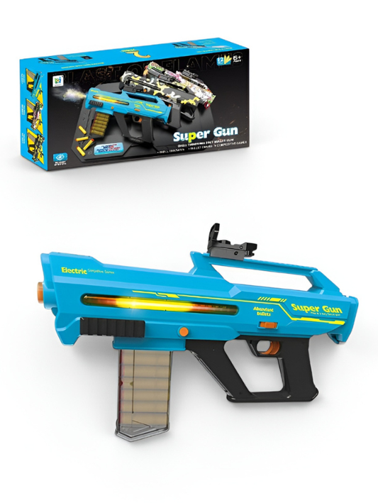 Electric Shell-Ejecting Soft Bullet Toy Blaster – Automatic Foam Dart Gun with Large Capacity Magazine and Flowing LED Lights – Indoor/Outdoor Tactical Combat Toy for Kids Ages 6+ TV5622