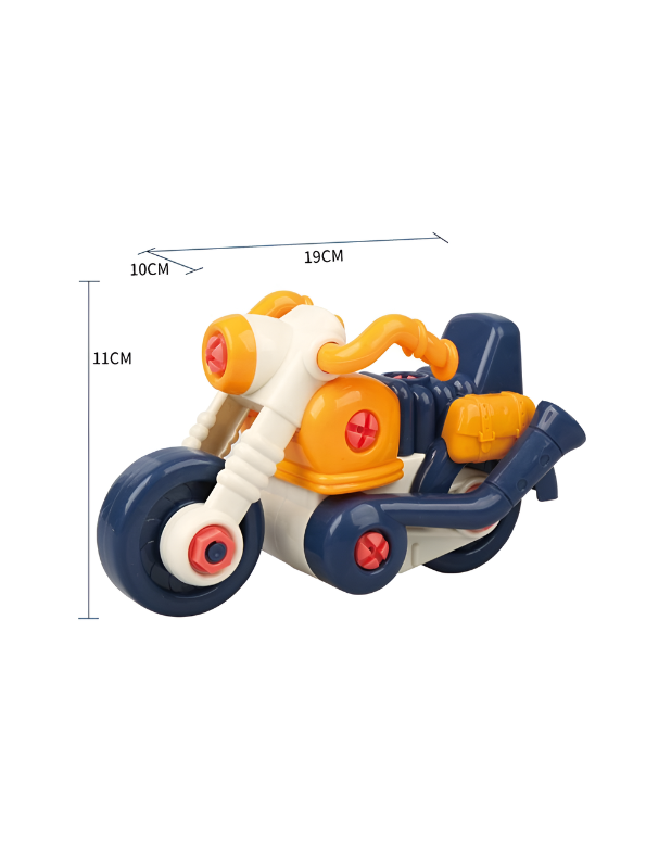 Motorcycle Toy for Toddlers – DIY Construction Building Set with Toy Screwdriver – Educational Disassemble Motorbike Kit for Kids Ages 3+ TV4989