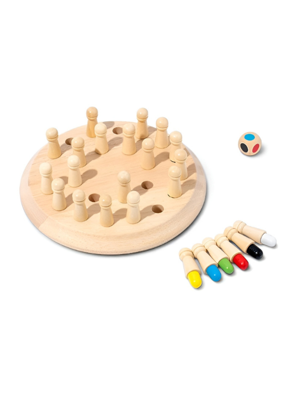 Memory Chess Board Game: Wooden Educational Toy for Kids & Toddlers TV5154