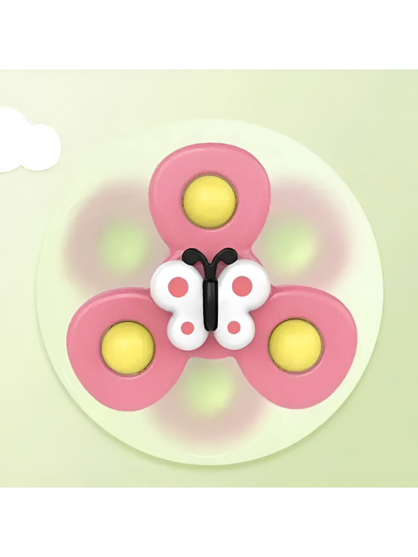 3-Piece Baby Suction Cup Spinner Toys Set – Sensory Fidget Spinners for Toddlers, Bath & High Chair Activity Toys, Travel Window Toys, Early Learning Educational Gift for Boys & Girls TV1902