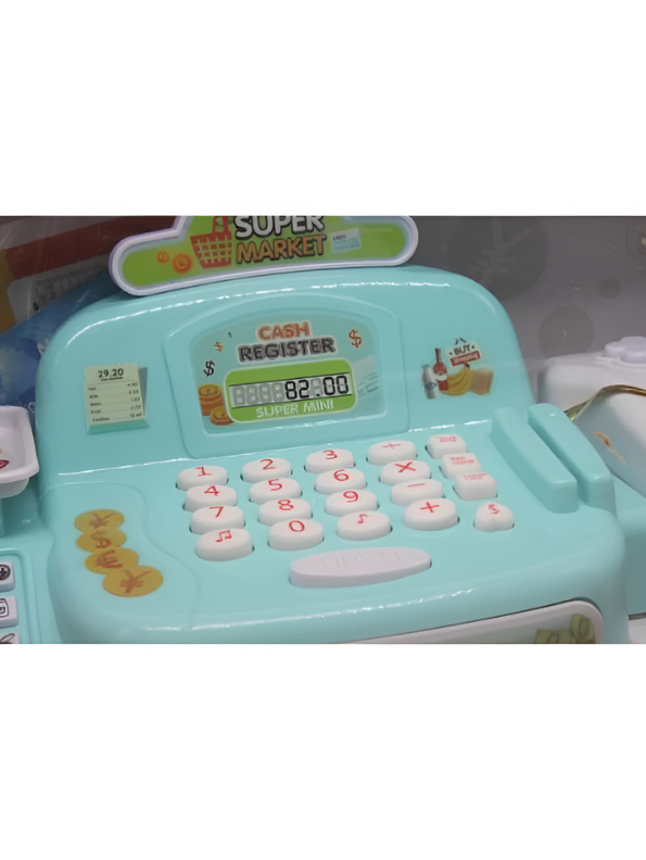 Supermarket Electronic Cash Register Toy Set – Interactive Educational Pretend Play Checkout Register for Kids Ages 3+ | Learning Money Management & Role-Play Toy Set Kids TV3224