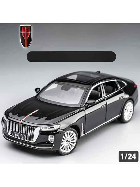 Hongqi H9 1:24 Scale Diecast Model Car - Officially Authorized Alloy Collectible with Light & Sound Effects TV6183
