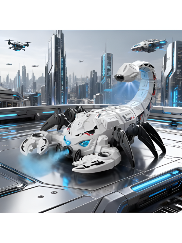 Interactive Mechanical Scorpion Toy with LED Lights, Sound Effects, and Mist Spray Function – Remote Control Robot Scorpion for Kids TV6940.