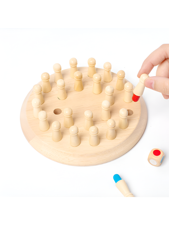 Memory Chess Board Game: Wooden Educational Toy for Kids & Toddlers TV5154