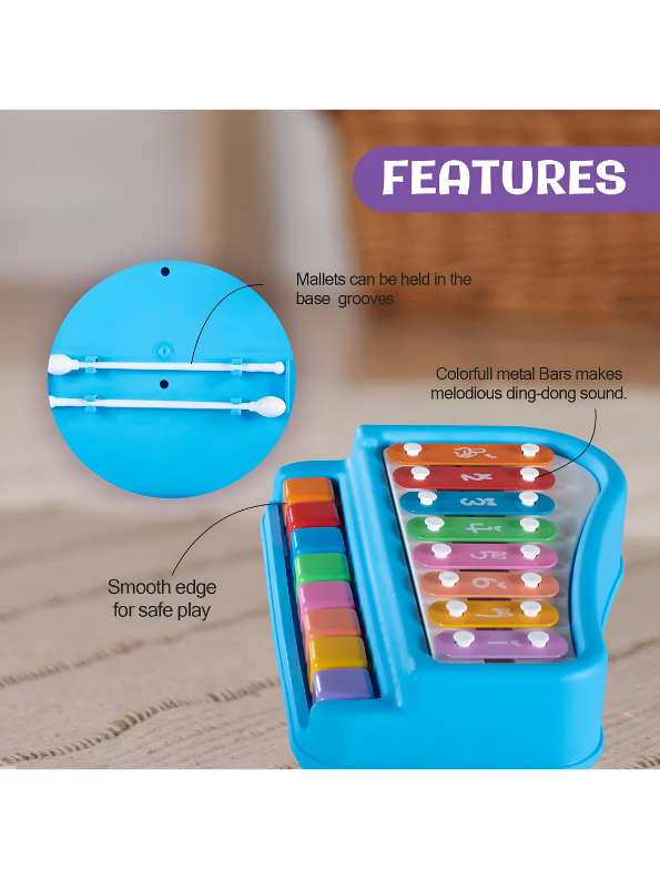Toddler Xylophone and Piano Musical Toy – Educational Instrument for Kids 1+ Years TV4108