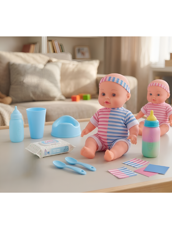 Sweet Baby Doll Play Set with Accessories – Educational Imaginative Role-Play Toy for Kids Aged 3+ Years TV3649