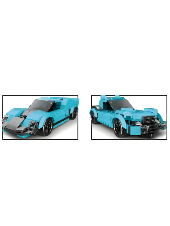 Multificence 10-in-1 Blue Ghost Race Car Building Set – 201+ Pieces STEM Construction Toy, Transformable Model Kit for Kids, Creative DIY Engineering Blocks for Ages 6+ TV6672