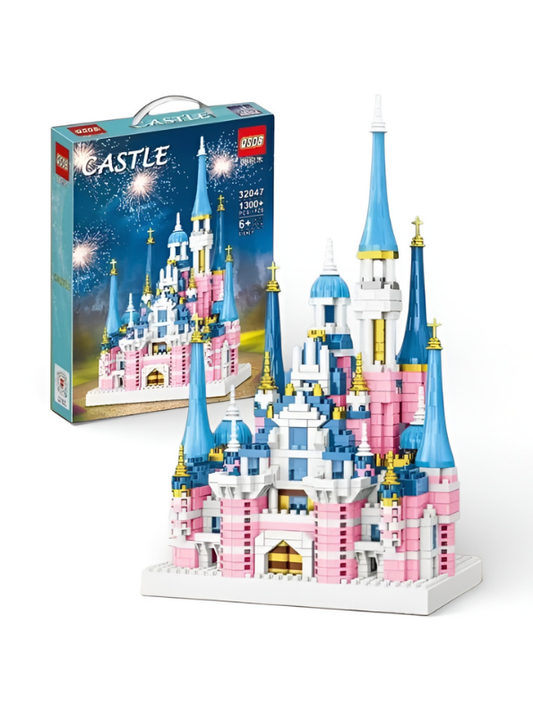 Magic Dream Castle Building Blocks Set (48+ Pieces) – Pink Princess Fairy Tale 3D Mini Diamond Bricks Architecture Model, Educational Construction Toy for Girls & Adults MD5467