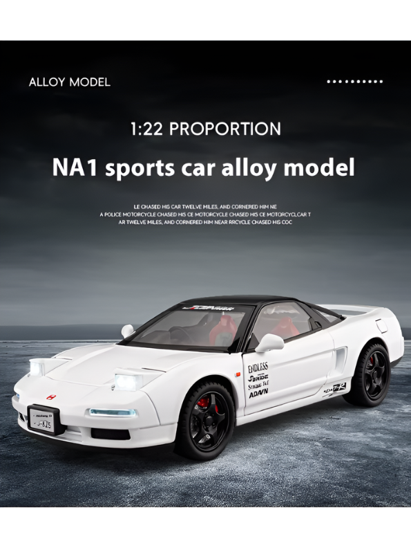 1:22 Scale Honda NSX NA1 Diecast Alloy Model Car – White Premium Realistic Collector’s Edition Sports Car Replica MD2582