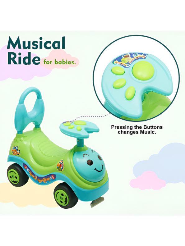 Musical Push and Ride-On Toy for Toddlers (1-3 Years) – Interactive Baby Walker TV3755