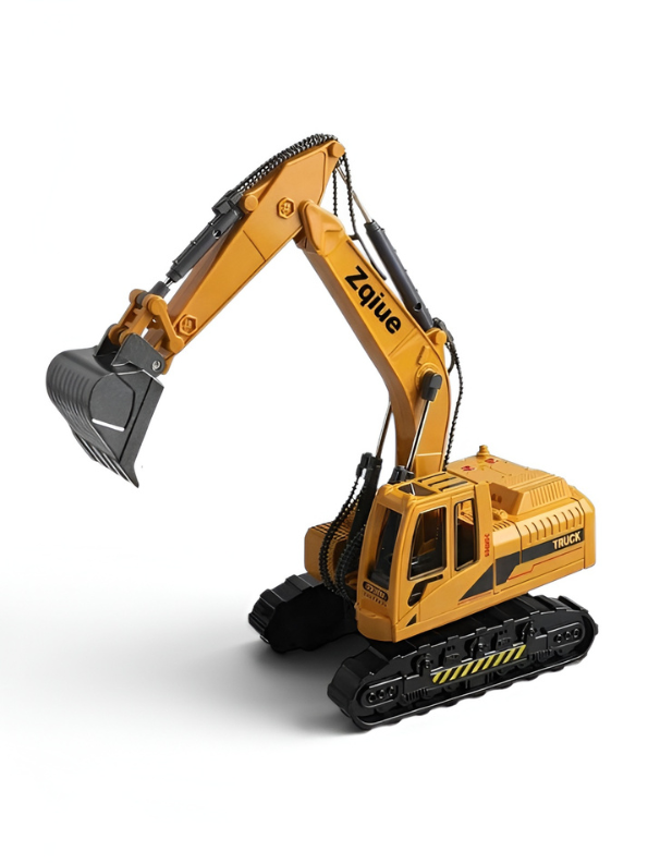 Heavy-Duty Toy Excavator – 1:55 Scale 360° Rotating Construction Truck with Realistic Moving Arm and Bucket TV5019