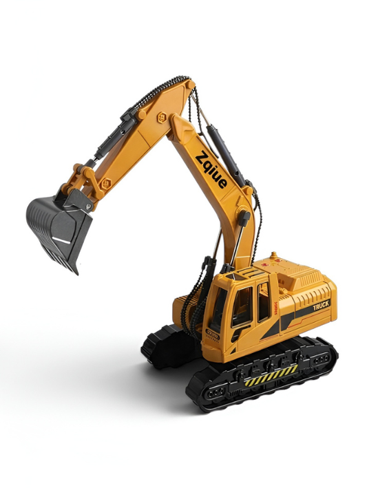 Heavy-Duty Toy Excavator – 1:55 Scale 360° Rotating Construction Truck with Realistic Moving Arm and Bucket TV5019