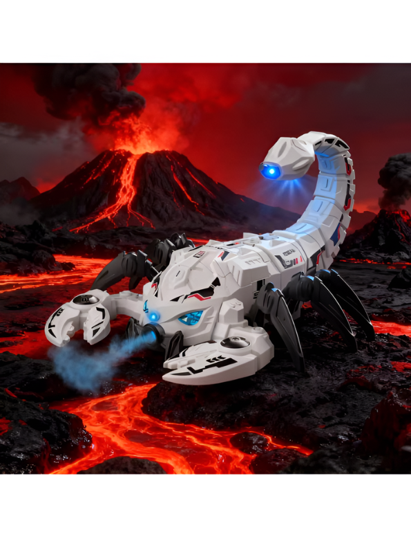 Interactive Mechanical Scorpion Toy with LED Lights, Sound Effects, and Mist Spray Function – Remote Control Robot Scorpion for Kids TV6940.