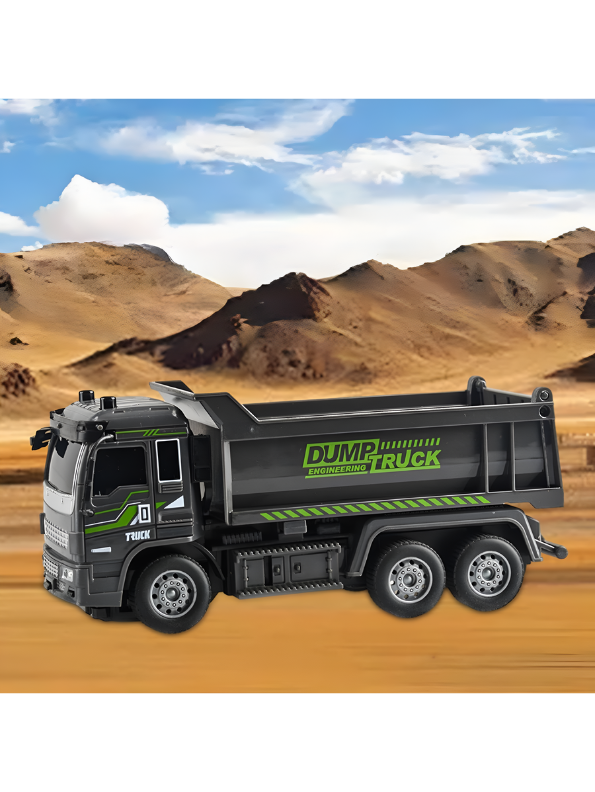 Remote Controlled Construction Dump Truck Toy with Realistic Working Lights and Heavy-Duty Design for Kids TV4131