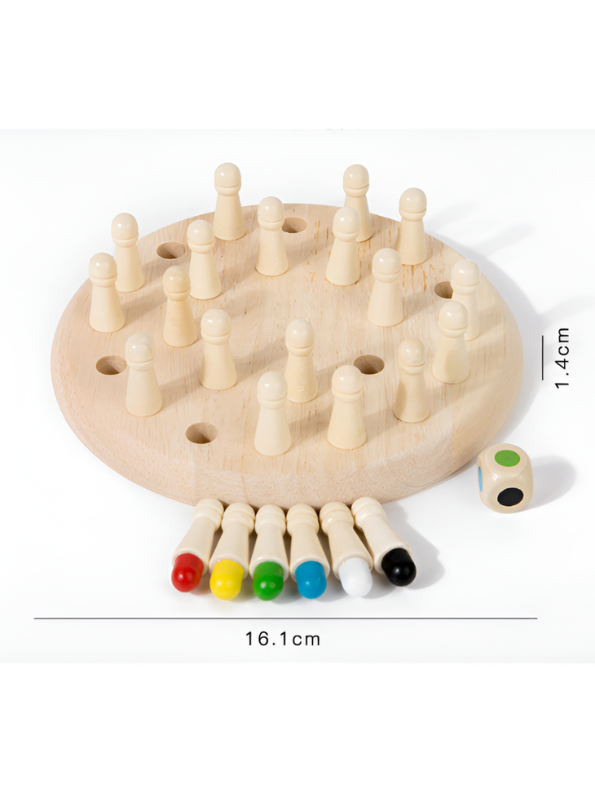 Memory Chess Board Game: Wooden Educational Toy for Kids & Toddlers TV5154