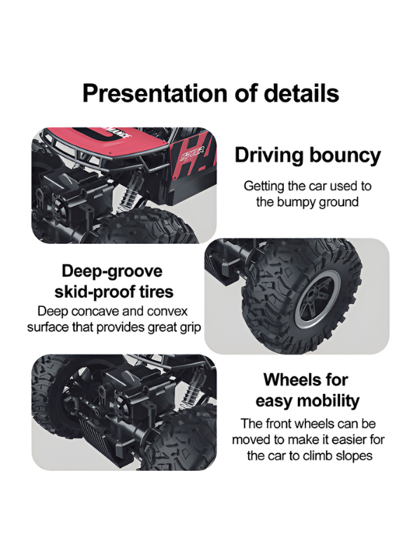High-Speed 4x4 Remote Control Rock Crawler – Alloy All-Terrain RC Off-Road Vehicle TV3673