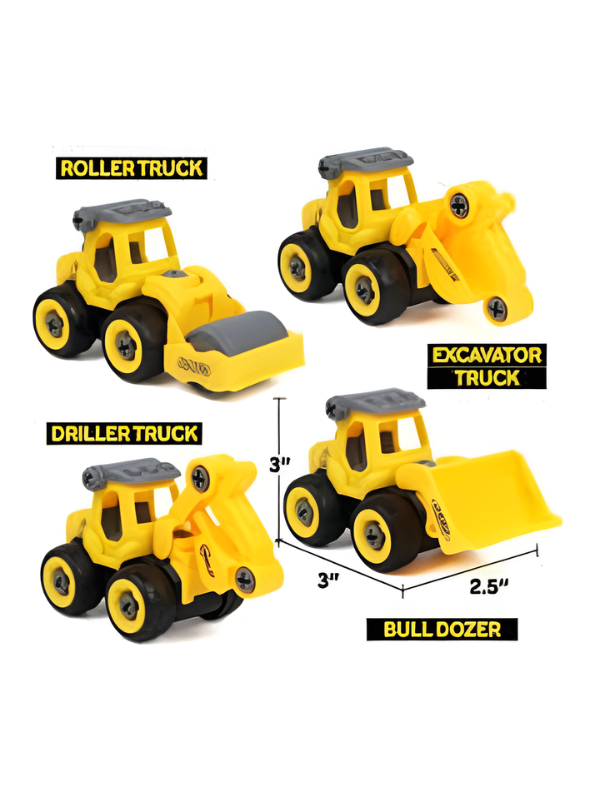 Educational DIY Construction Vehicle Toy Set for Toddlers – Interactive Take-Apart STEM Building Kit for Early Learning and Motor Skill Development TV3550