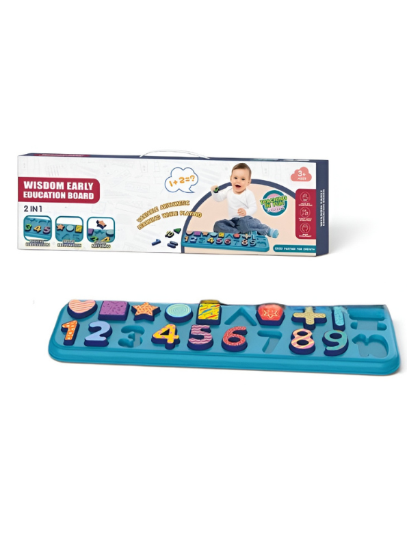 2-in-1 Wisdom Early Education Board – Montessori-Style Number & Shape Matching Puzzle for Toddlers, Interactive Arithmetic Learning Toy for Preschoolers TV5265