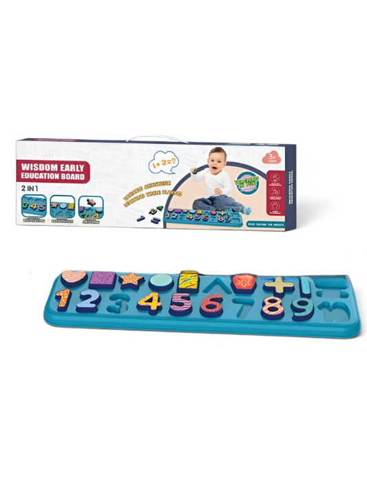 2-in-1 Wisdom Early Education Board – Montessori-Style Number & Shape Matching Puzzle for Toddlers, Interactive Arithmetic Learning Toy for Preschoolers TV5265