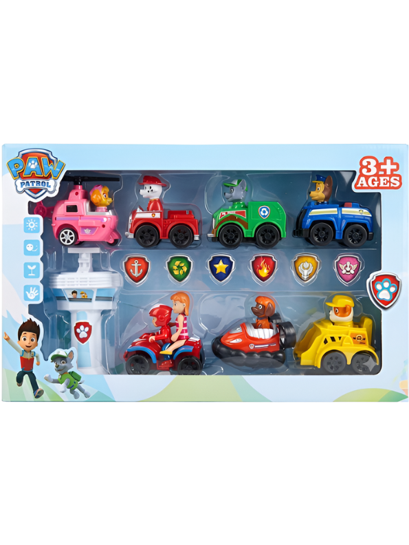 Ultimate Rescue Mission 8-Piece Toy Set – Paw Patrol Themed Mini Vehicles, Action Figures, and Lookout Tower for Kids (Ages 3 and Up) TV7067