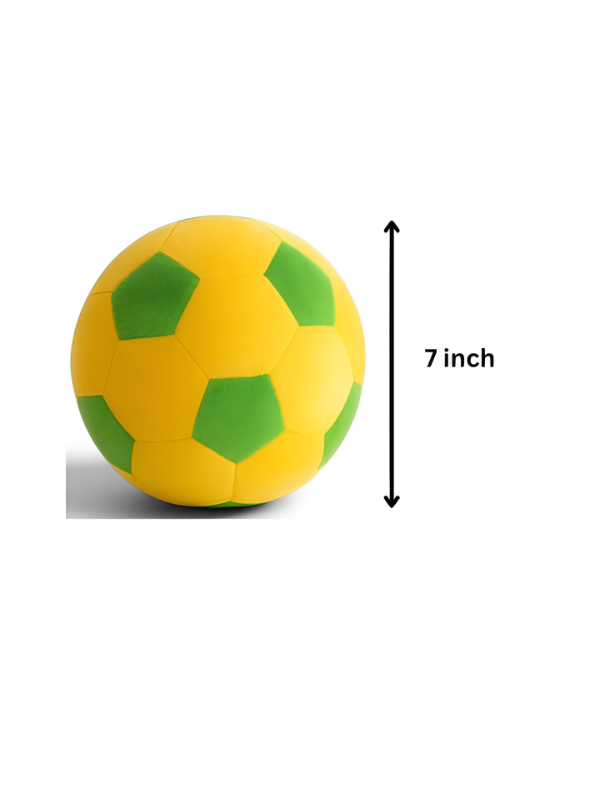 Soft Plush Soccer Green / Yellow Ball – 7-Inch Stuffed Football Toy for Kids ST14657