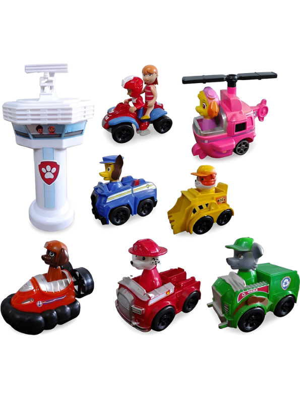 Ultimate Rescue Mission 8-Piece Toy Set – Paw Patrol Themed Mini Vehicles, Action Figures, and Lookout Tower for Kids (Ages 3 and Up) TV7067