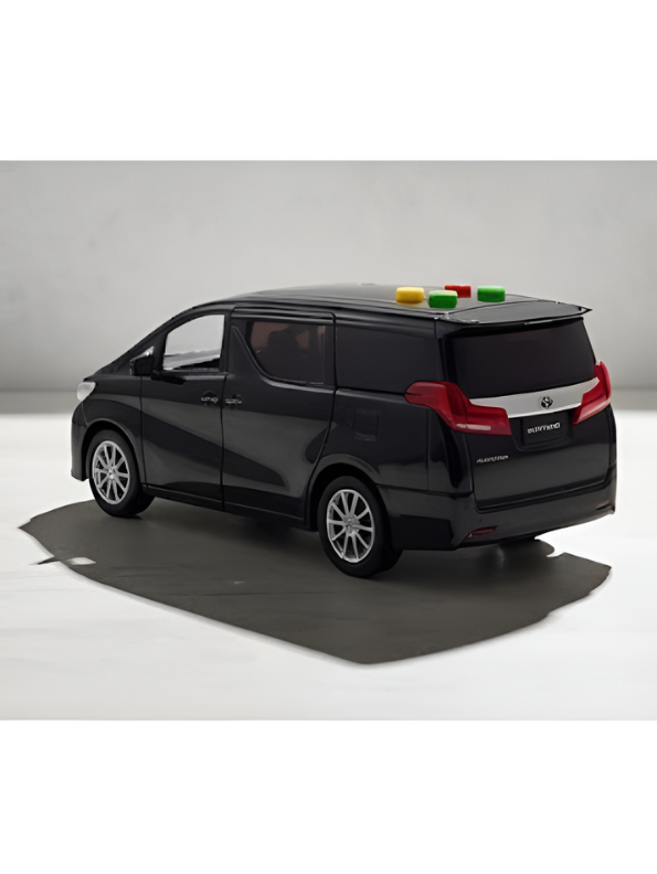 Toyota Alphard Toy Car Black  Minivan Model with Sound and Light Buttons – Premium Diecast Miniature Van for Kids and Collectors TV5245.