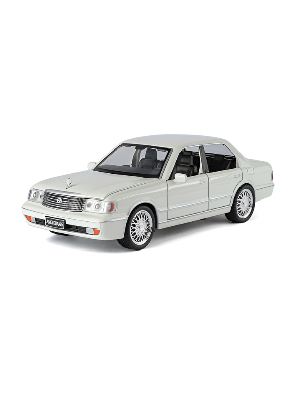 Toyota Crown Luxury Sedan Diecast Model Car 1:32 Scale Vintage Collectible Metal Car White TV6302.