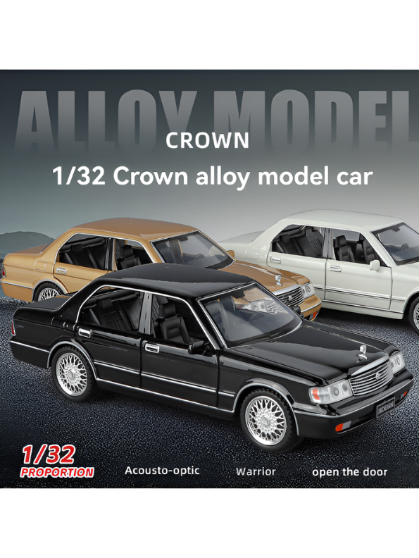 Toyota Crown Luxury Sedan Diecast Model Car 1:32 Scale Vintage Collectible Metal Car White TV6302.
