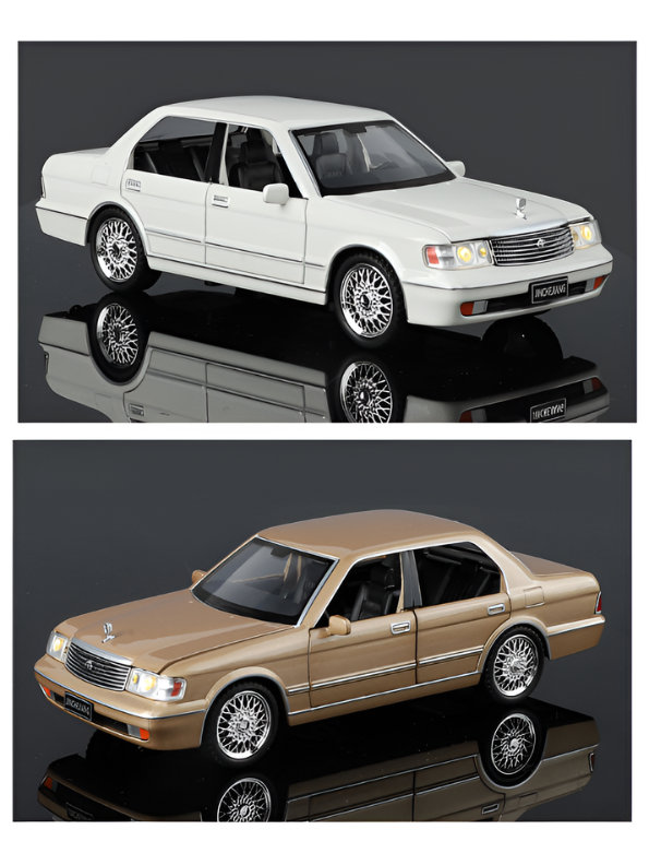 Toyota Crown Luxury Sedan Diecast Model Car 1:32 Scale Vintage Collectible Metal Car Gold TV6302.