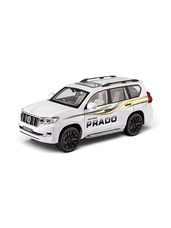 Toyota Land Cruiser Prado Diecast Alloy Model Car – 1:18 Scale Pull Back Toy with Lights & Sound Effects TV6151