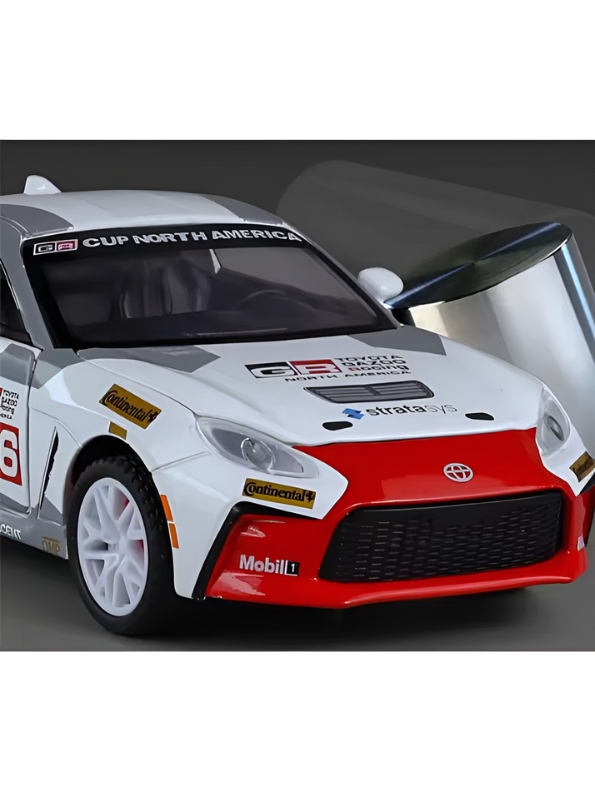 Toyota GR86 Drift Racing Alloy Model Car - White 1:24 Scale Metal Diecast with Lights & Sound - Perfect Gift for Car Lovers and Collectors TV6078