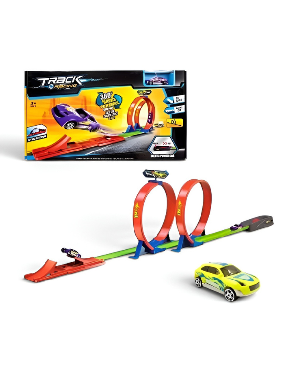 Track Racing 360° Double Loop Toy Car Track Set TV1824.
