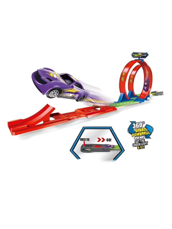 Track Racing 360° Double Loop Toy Car Track Set TV1824.