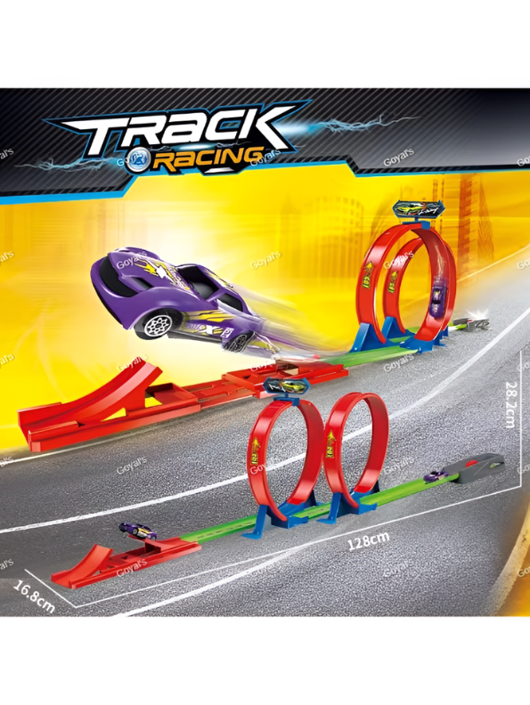 Track Racing 360° Double Loop Toy Car Track Set TV1824.