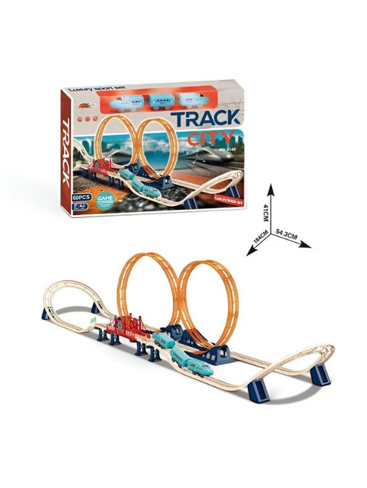Track Set – 360° Somersault High-Speed Electric Train Toy Set for Kids | Durable ABS Slot Track Railway Gift for Boys LMI11808.