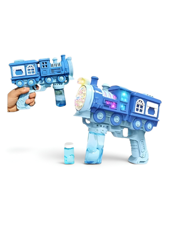 Train Bubble Gun Toy – Train Shape Bubble Blower Blue LMI16589.