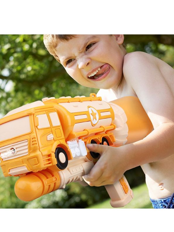 Yellow - Train Model High-Pressure Water Gun Pichkari - Holi & Summer Toy for Kids, Boys & Girls