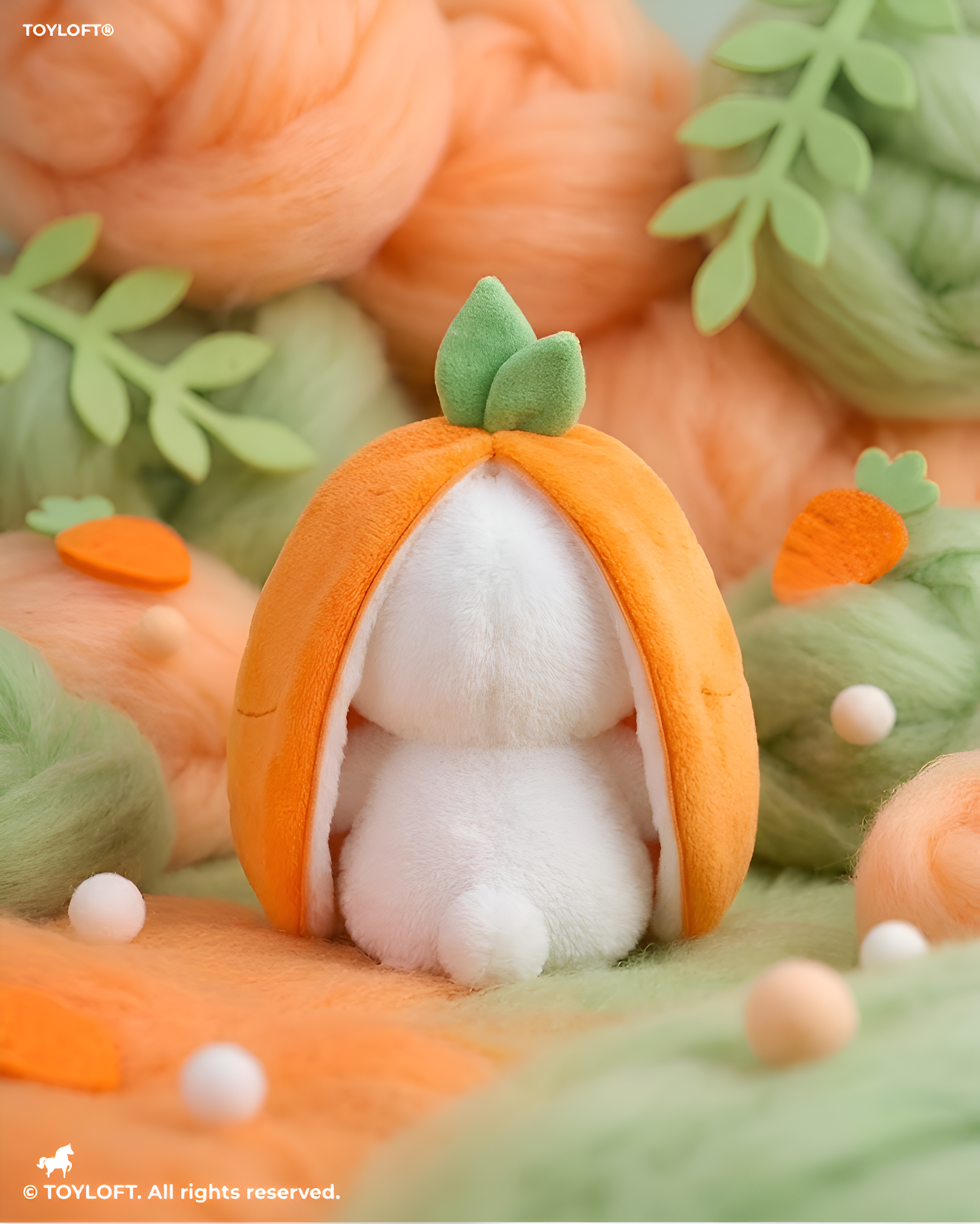 Transformable Carrot Bunny Plush 25 Inch - Ultra-Soft Zippered Stuffed Animal Toy ST13571