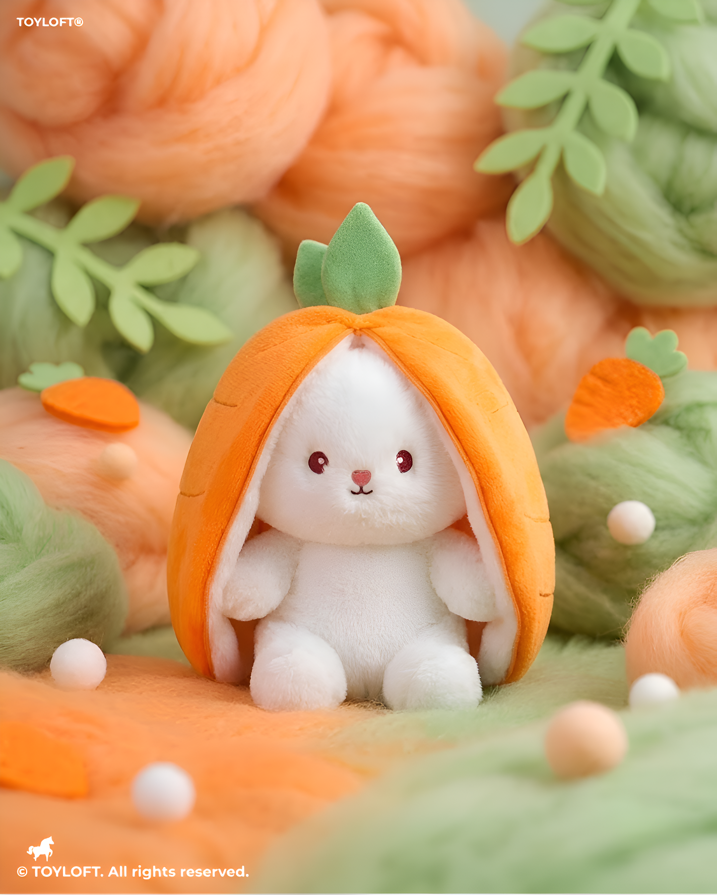 Transformable Carrot Bunny Plush 25 Inch - Ultra-Soft Zippered Stuffed Animal Toy ST13571