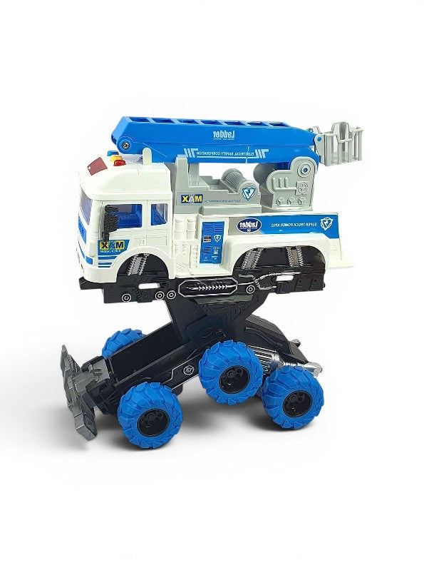 Transformation Rescue Fire Truck with Lights & Sound – Fun Collision-Deformation Toy for Kids TV4877