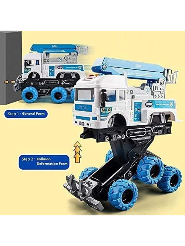 Transformation Rescue Fire Truck with Lights & Sound – Fun Collision-Deformation Toy for Kids TV4877