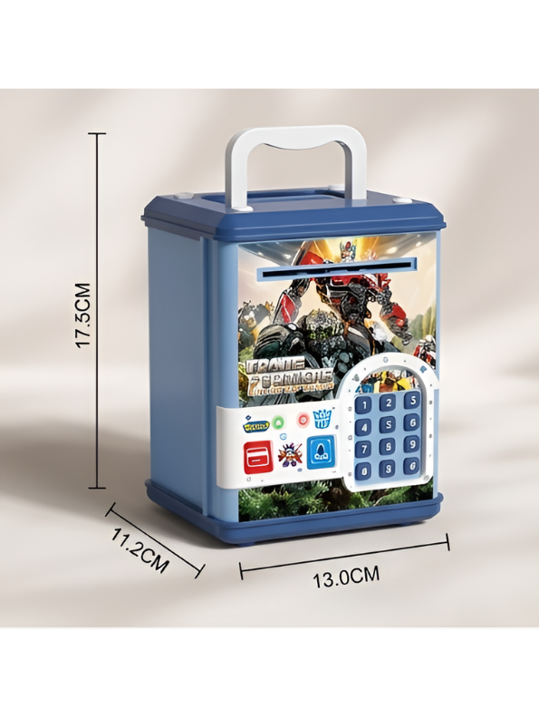 Transformers "Rise of the Beasts" Electronic Piggy Bank & Money Safe with Electronic Password Keypad & Carrying Handle – Educational Financial Savings Toy for Kids LMI14827