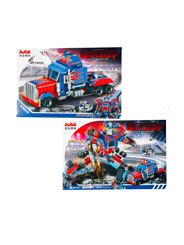 Transforming Robot Truck Building Blocks Set – 600+ PCS 2-in-1 Mecha Action Figure Toy for Kids & Adults TV5071.