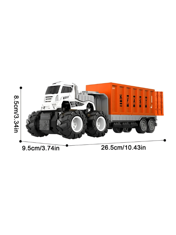 Orange - Transport Carrier – Pull Back Vehicle Truck for Kids LMI12108.